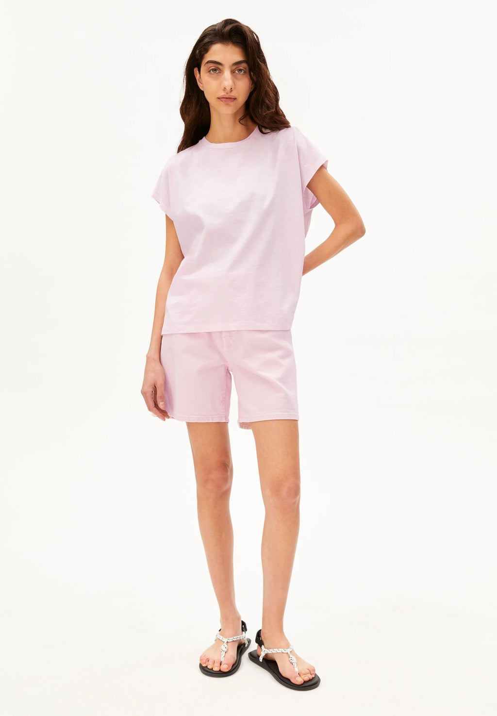 Slub Jersey T Shirt - Pink Mist