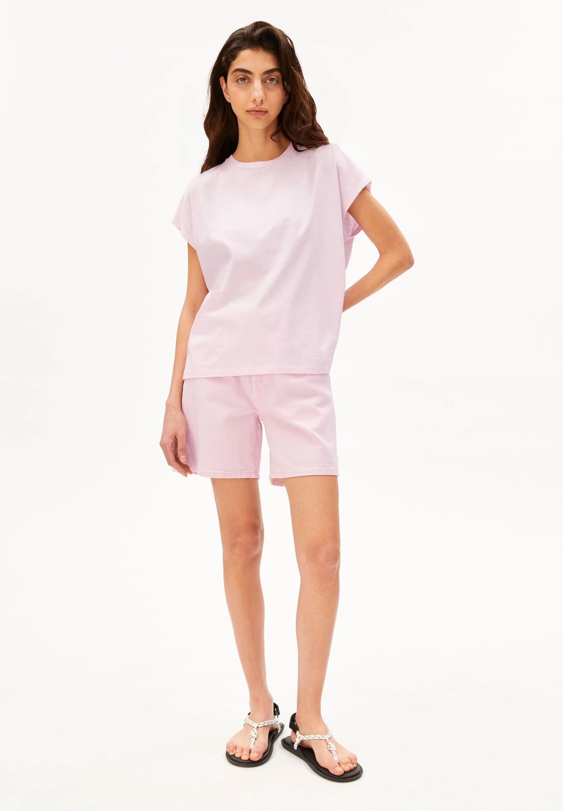 Slub Jersey T Shirt - Pink Mist