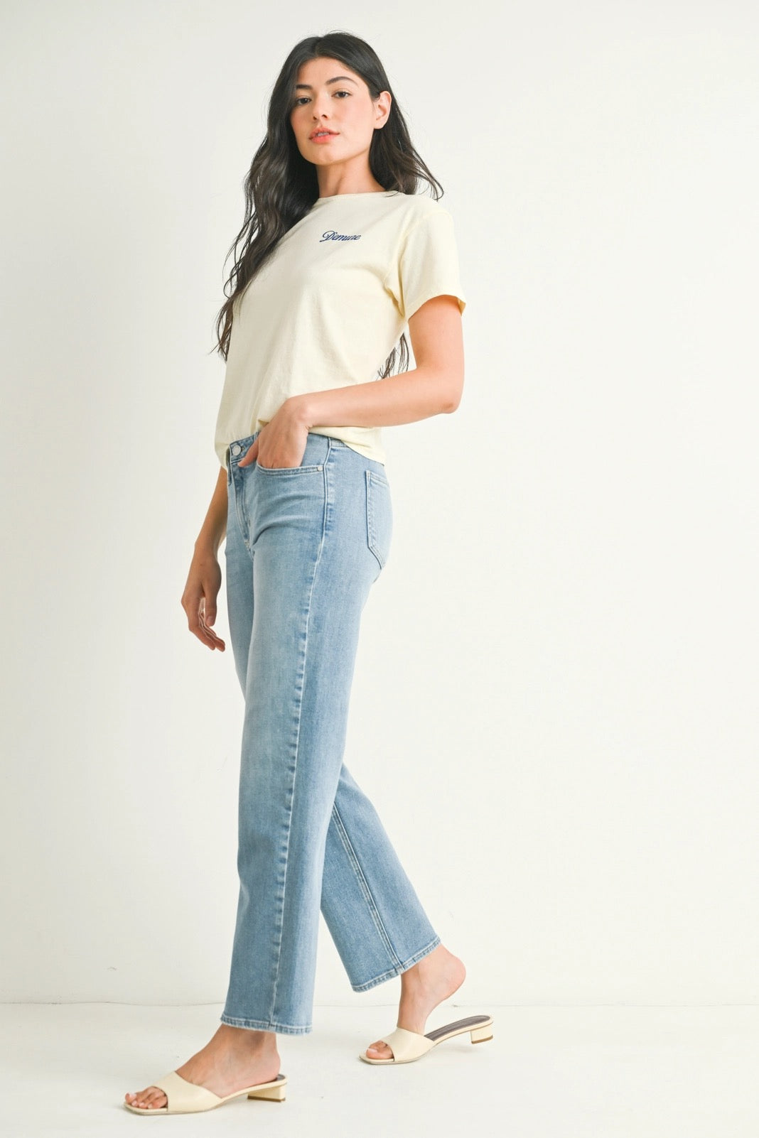 Stretchy Straight - Light  Denim