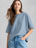 Kat Stripe Tee - Blue Multi