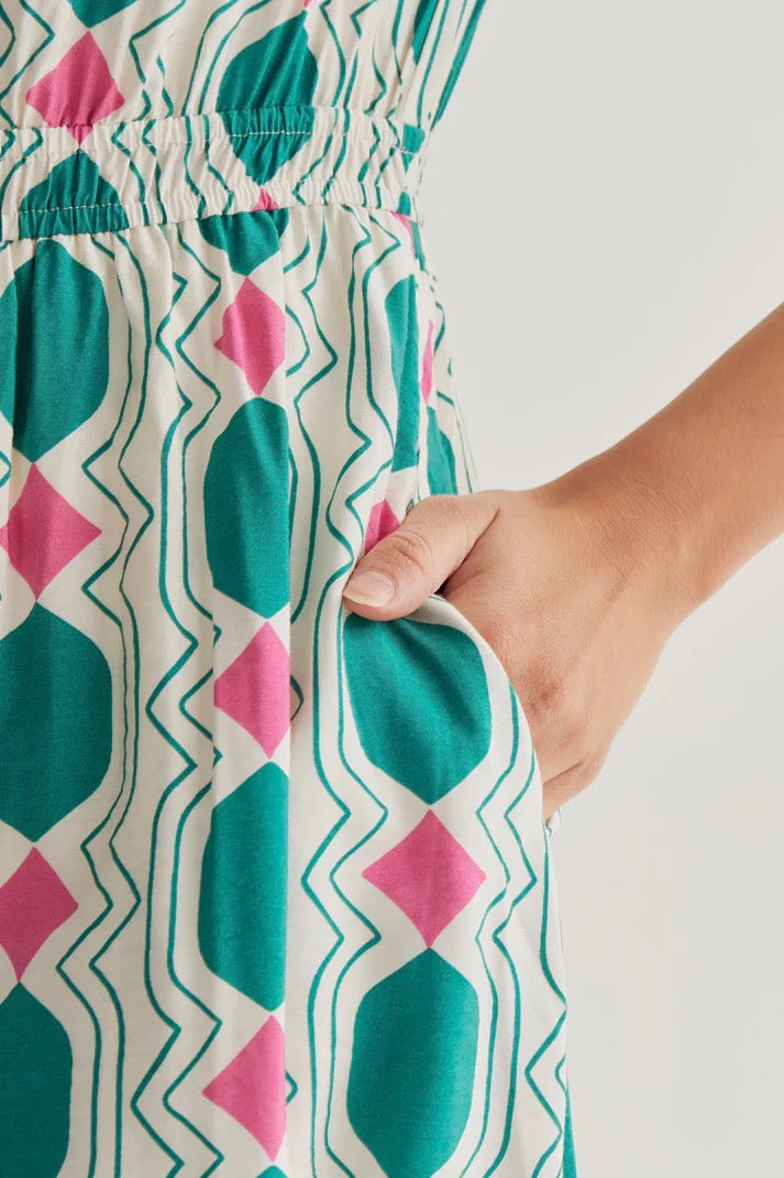 Geometric Midi Dress