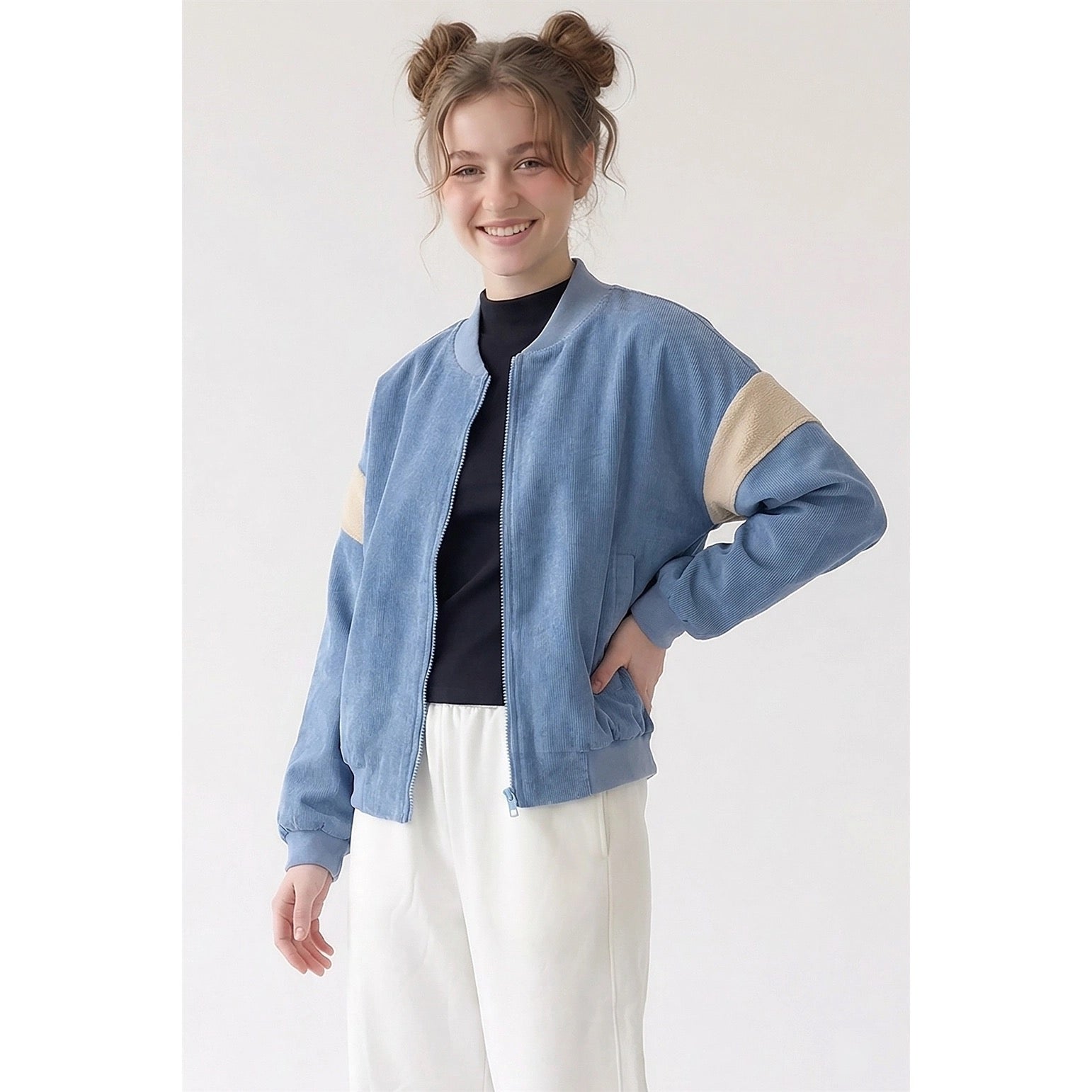 The Dog Walker Co Heritage Corduroy Jacket - Dusty Blue