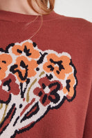 Bouquet Jumper Jacquard - Brown