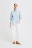 Samia Shirt - Powder Blue Stripe