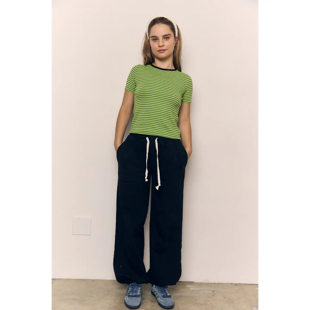 Organic Cotton Terry Wide Jogger Pants AAD501