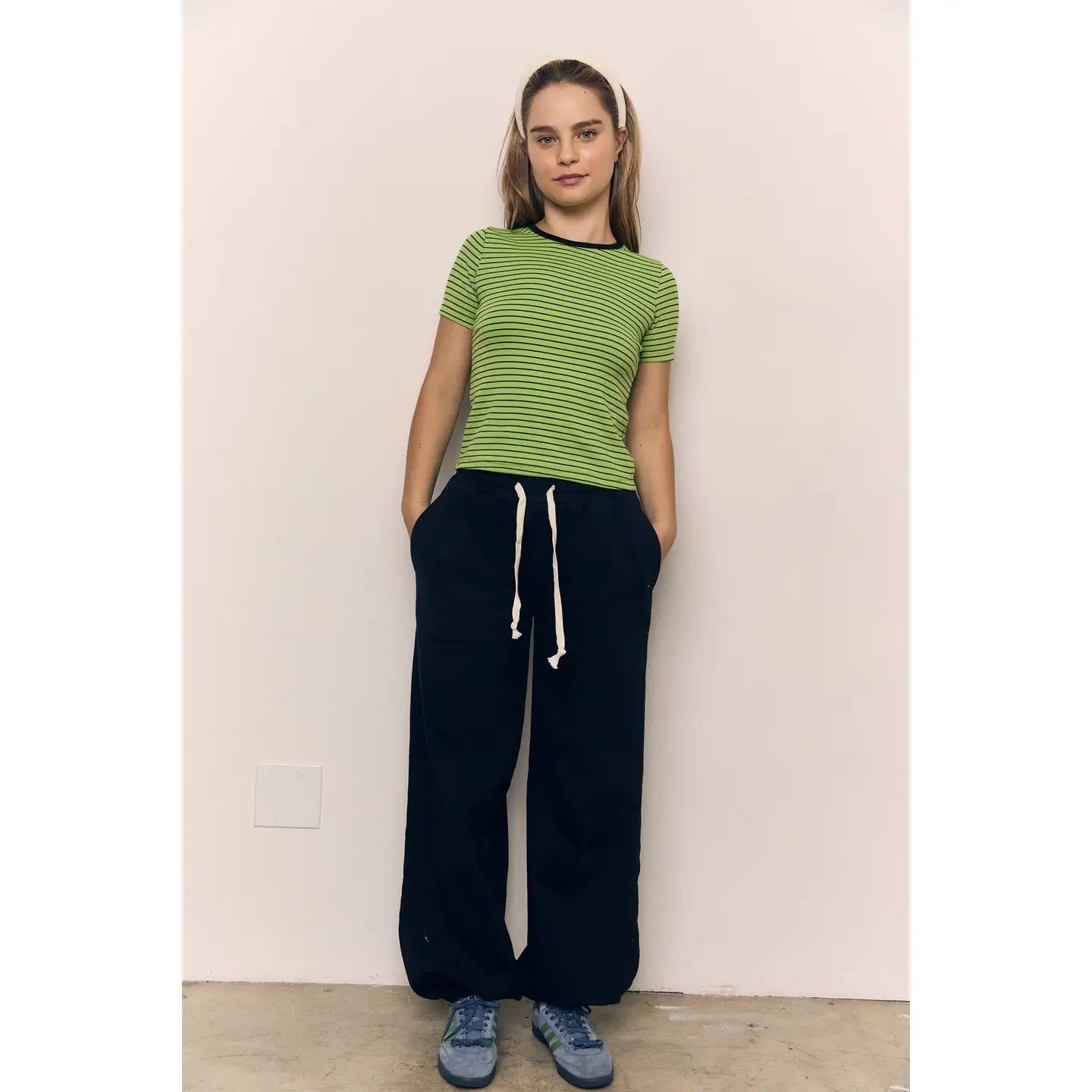 Organic Cotton Terry Wide Jogger Pants AAD501