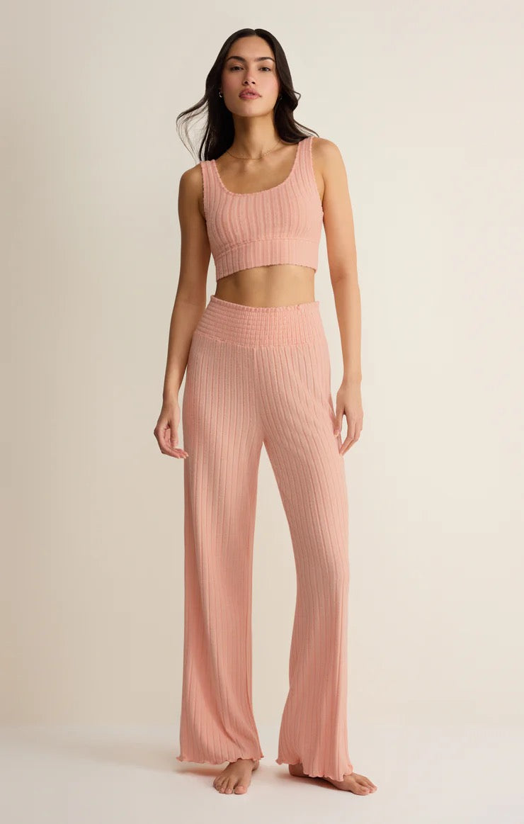 Zoe Rib Tank Bra - Bellini