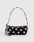 Nylon Loaf Bag - Black & Cream Polka Dot