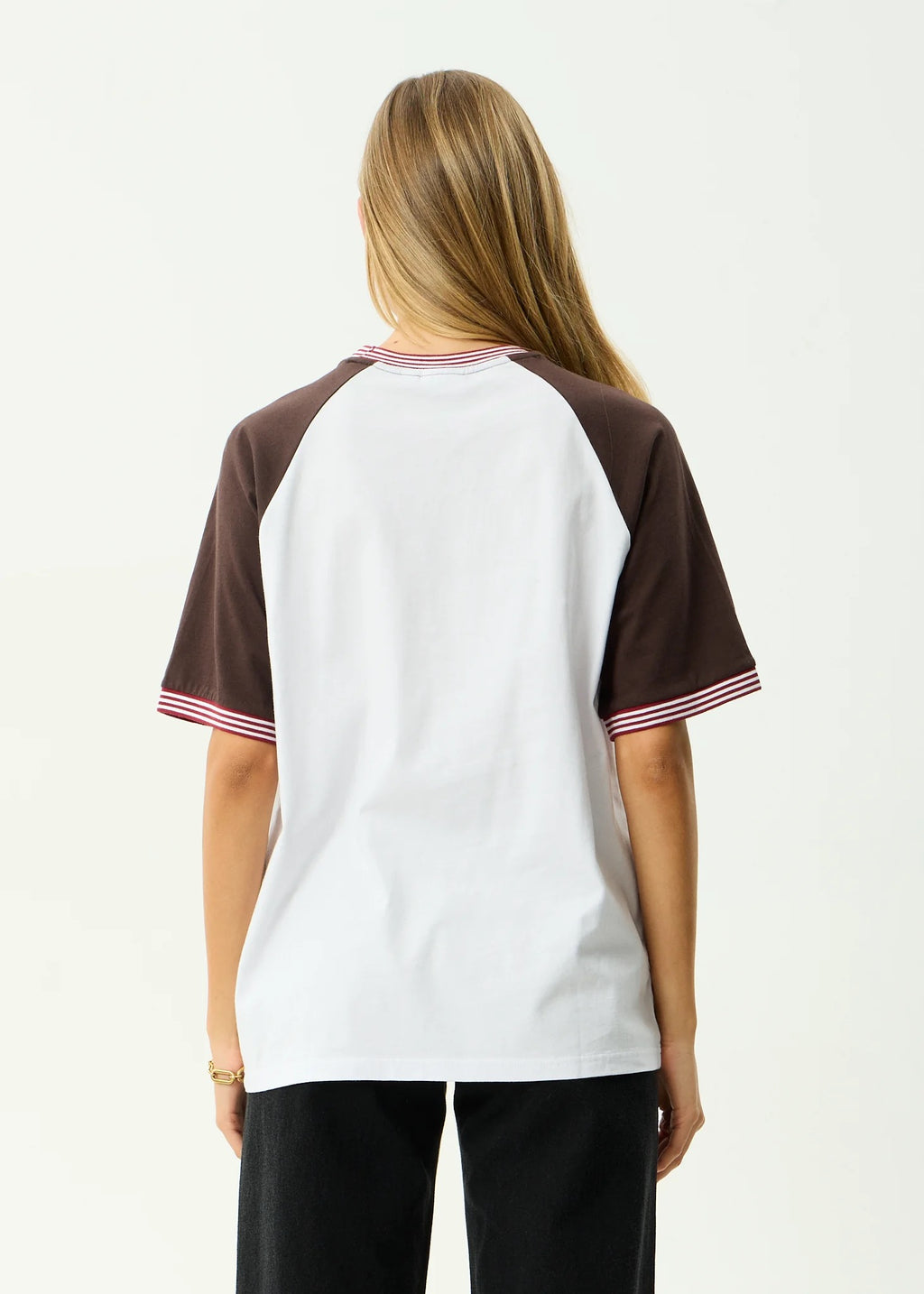 Dexter Recycled Oversized Tee - Coffee/White