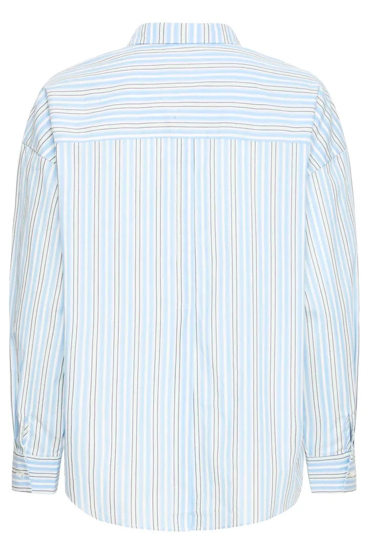 Samia Shirt - Powder Blue Stripe