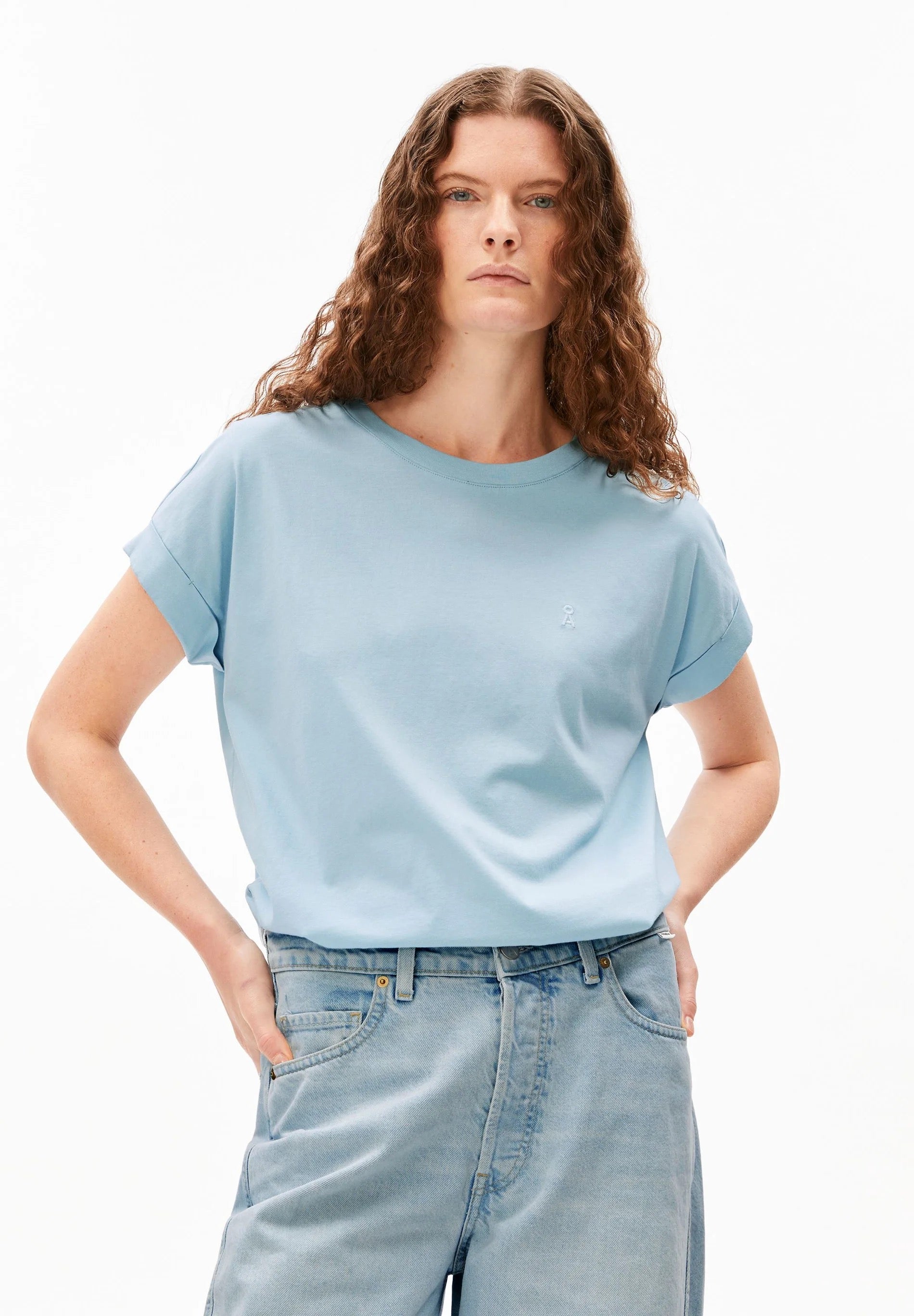 Idaara Organic Cotton T Shirt - Blue Glow