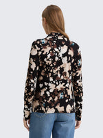 Turtleneck T Shirt - Abstract Print