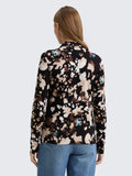 Turtleneck T Shirt - Abstract Print