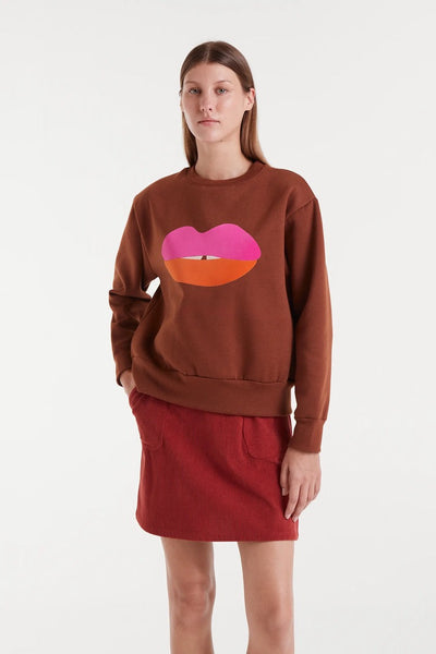 Lips Sweatshirt - Red Multi