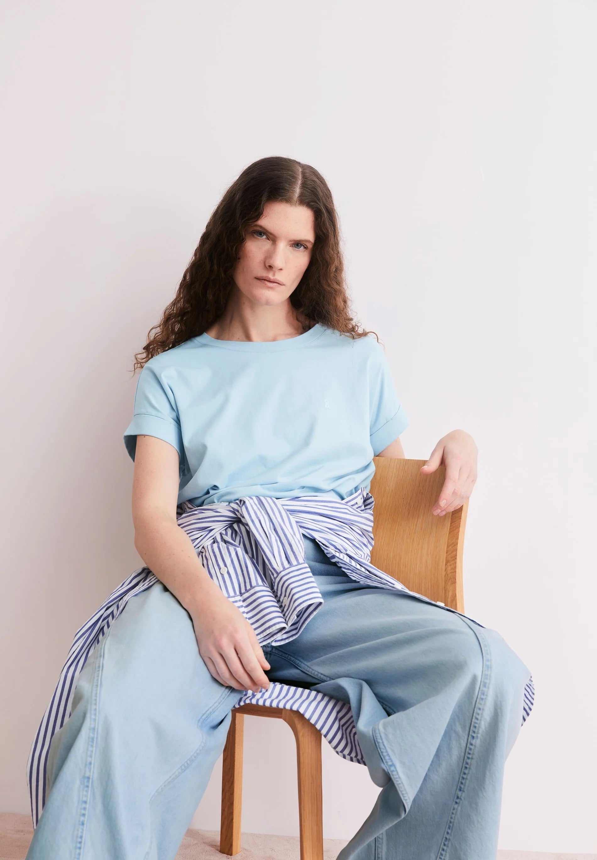 Idaara Organic Cotton T Shirt - Blue Glow