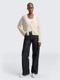 Knit Open Structure Cardigan - Gardenia White