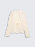 Knit Open Structure Cardigan - Gardenia White