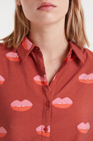 Lips Shirt - Red Multi