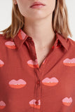 Lips Shirt - Red Multi