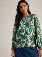 Angie Top - Green Print