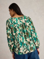 Angie Top - Green Print