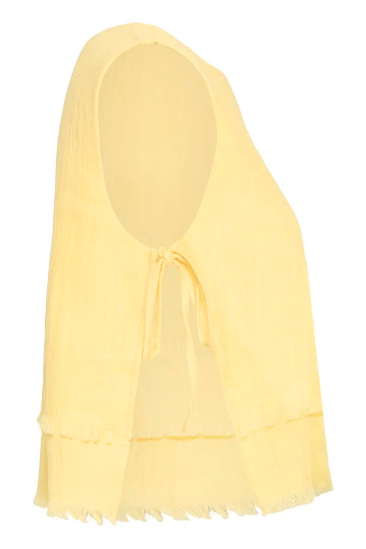 Foxa Sleeveless Top - Mellow Yellow