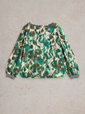 Angie Top - Green Print