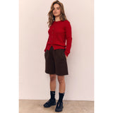 Round Neck Classic Cable Knit Cardigan AAB578