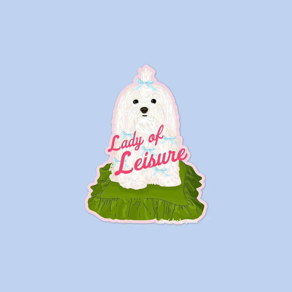 Lady of Leisure Matte Vinyl Sticker