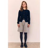 Round Neck Classic Cable Knit Cardigan AAB578