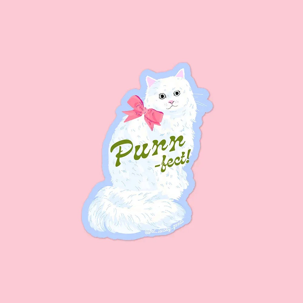 Purr-fect Kitty Matte Vinyl Sticker