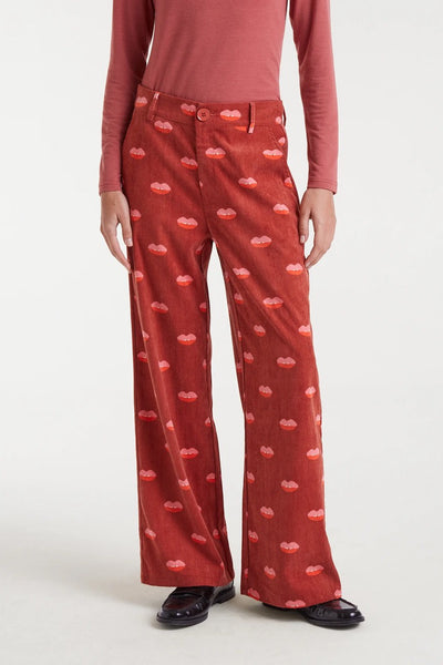 Lips Trousers - Red Multi