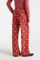 Lips Trousers - Red Multi