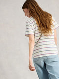Clara Stripe Short Sleeve Tee - Ivory Print