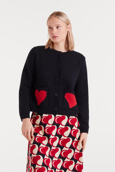 Heart Attack Jacquard Cardigan