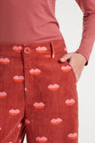 Lips Trousers - Red Multi
