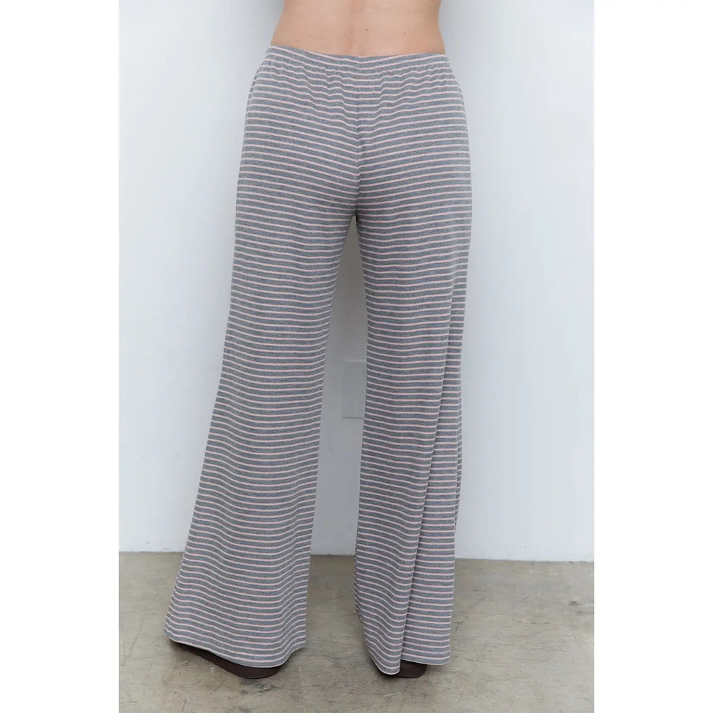 Striped Low Waist Straight Pants