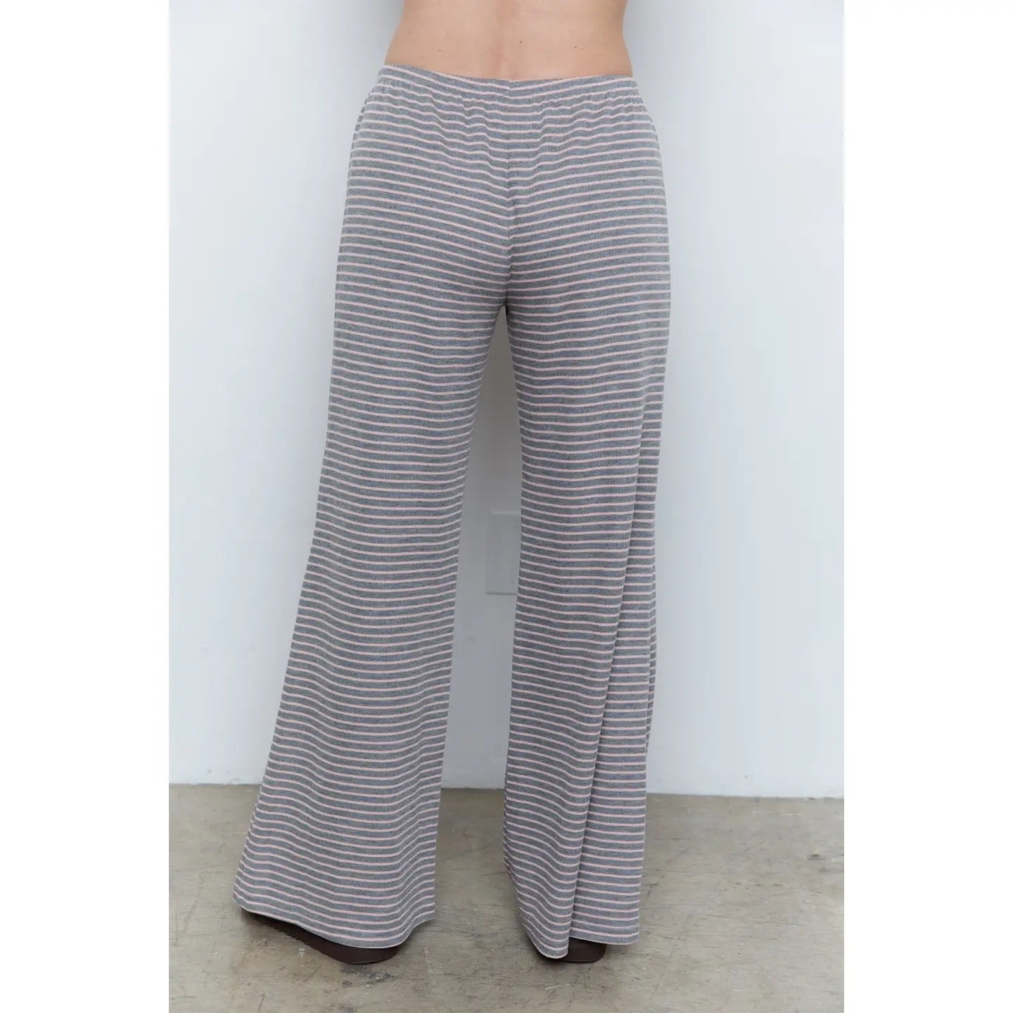 Striped Low Waist Straight Pants