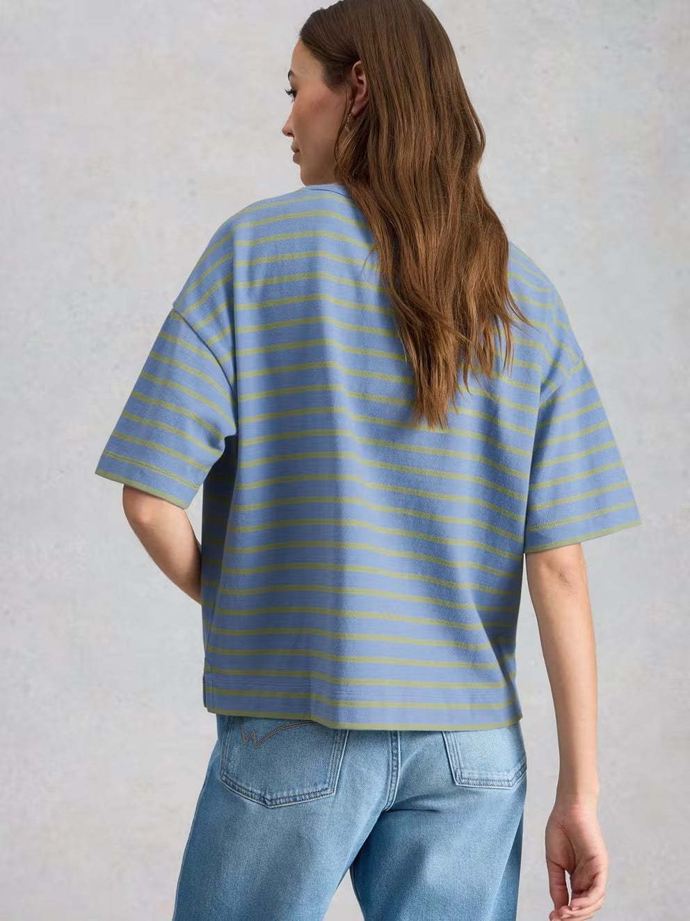 Kat Stripe Tee - Blue Multi