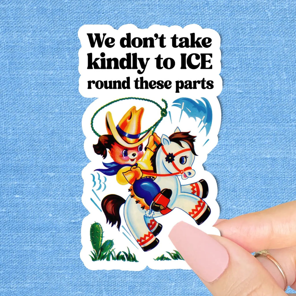 Abolish Ice Cowboy Sticker