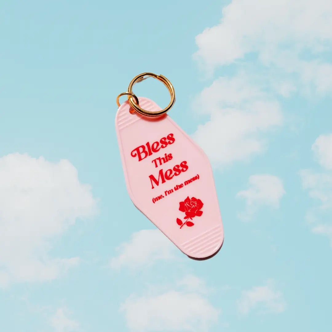 Bless This Mess Motel Keychain