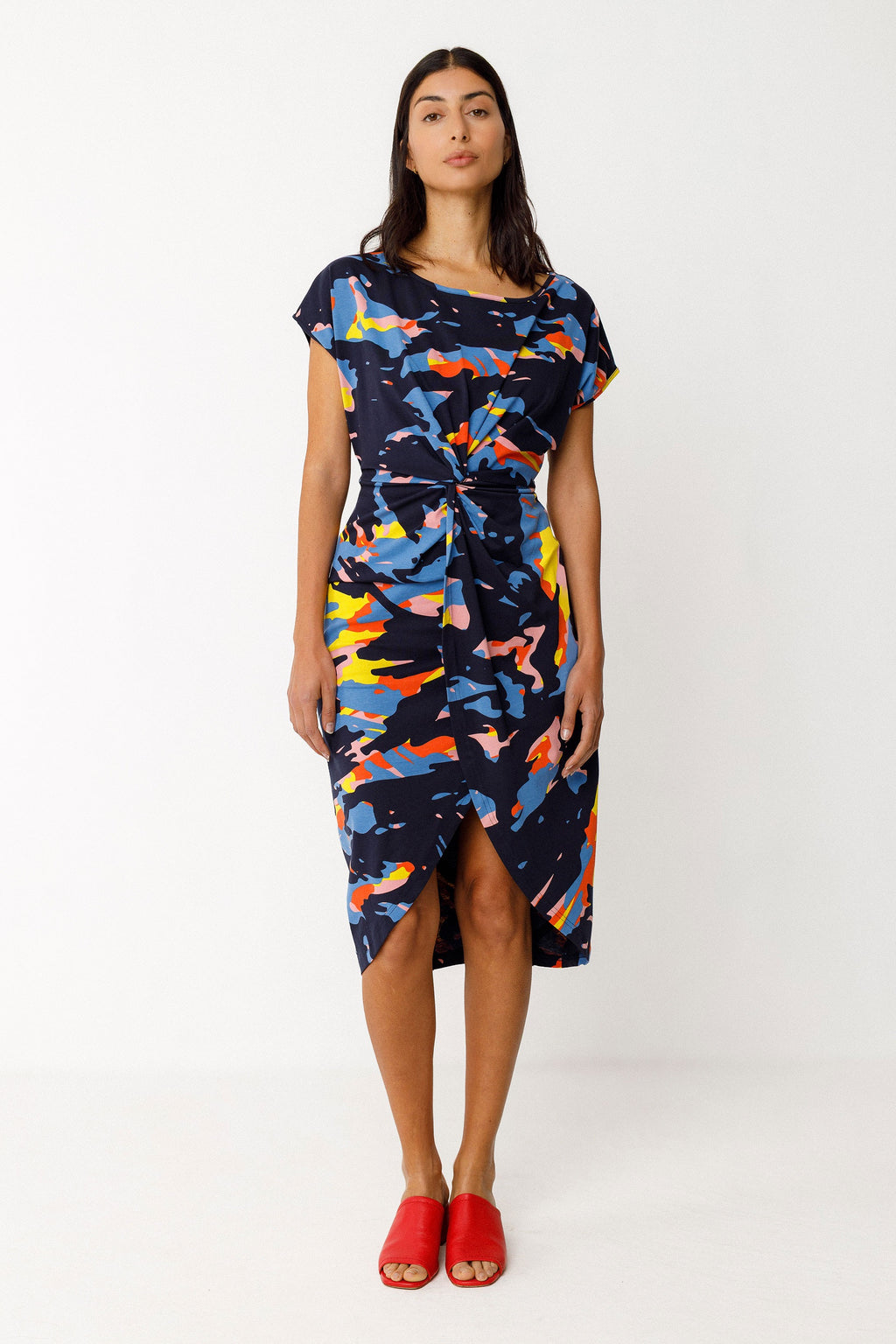 Amade GOTS Dress - Multi Blue