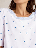Weaver Embroidered Top - White Multi