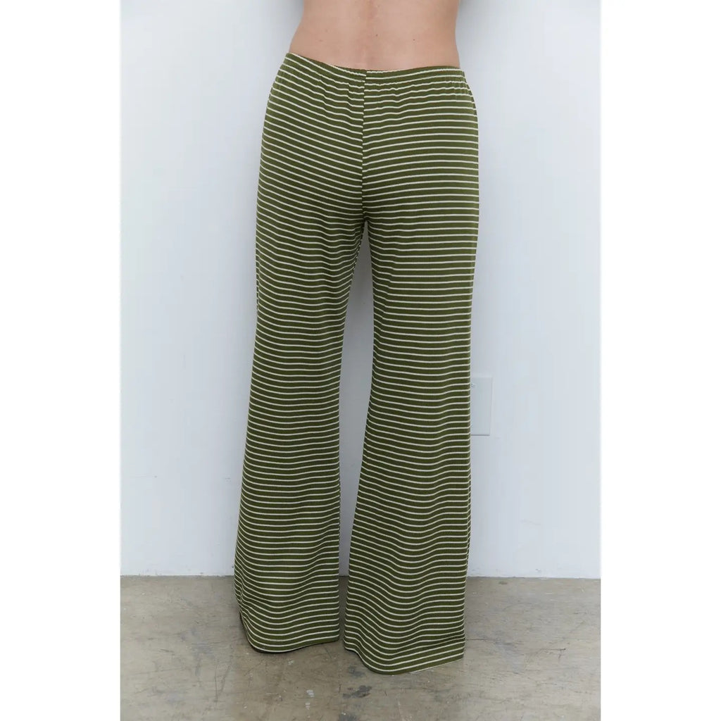 Striped Low Waist Straight Pants