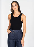 Bamboo Rib High Crew Tank