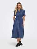 Charlis Life 2/4 Shirt Dress - Dark Blue Denim