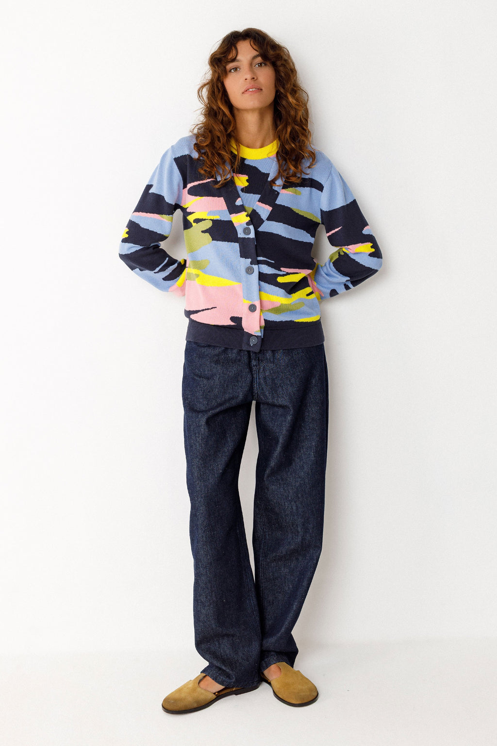 Alize GOTS Cardigan - Multicolour