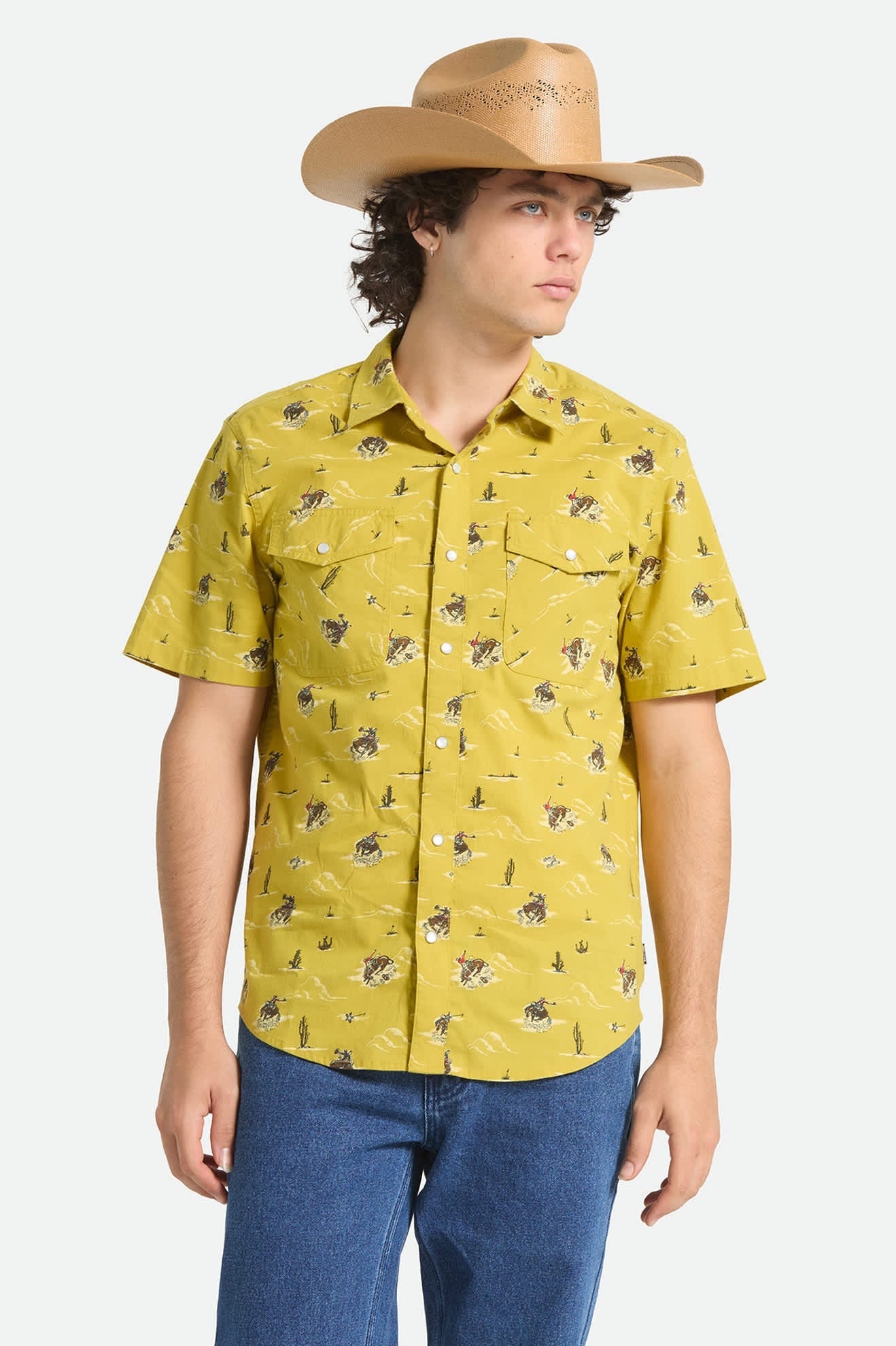 Lone Star x Brixton Short Sleeve Woven - Texas Gold