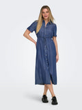 Charlis Life 2/4 Shirt Dress - Dark Blue Denim