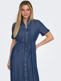 Charlis Life 2/4 Shirt Dress - Dark Blue Denim